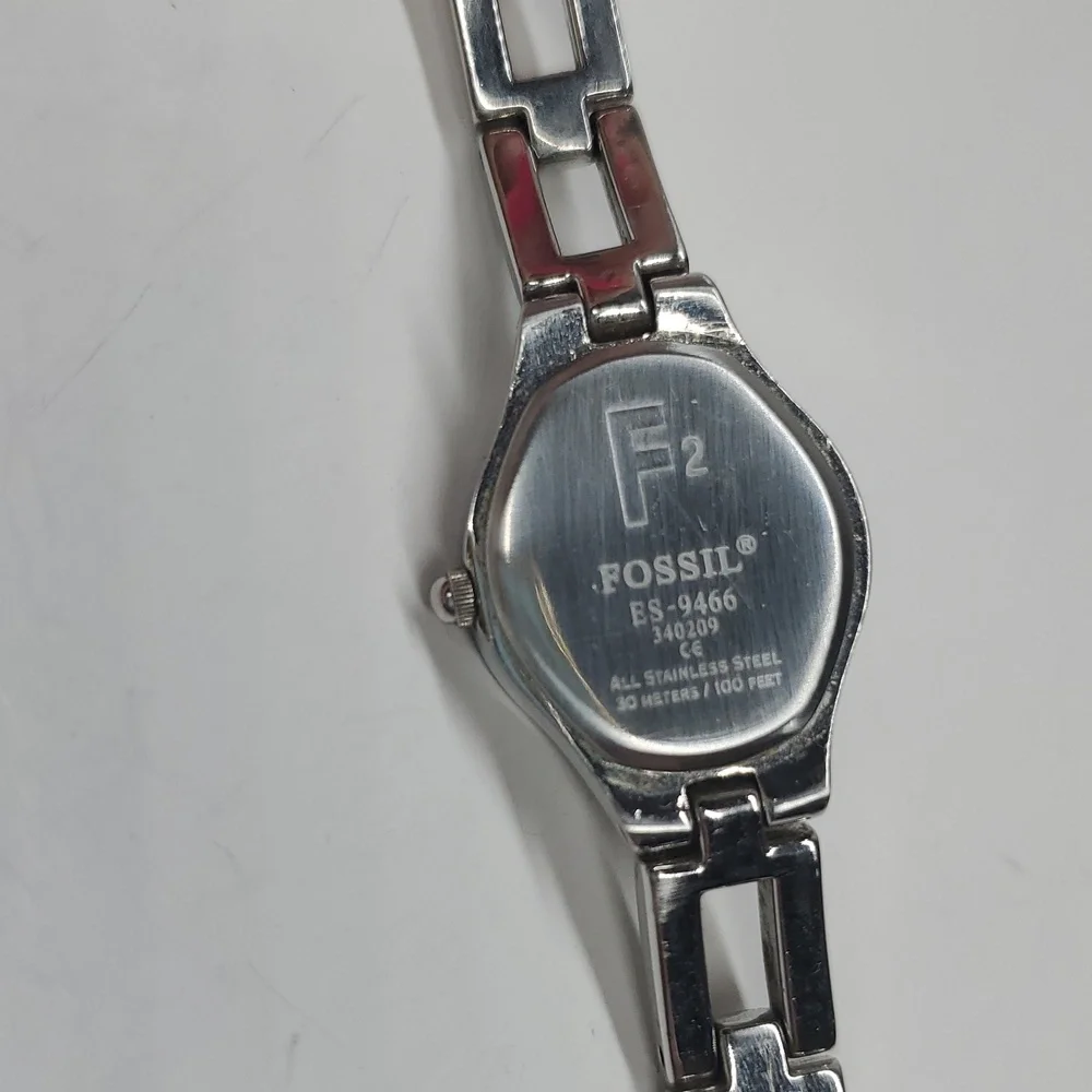 Fossil ES 9466 Turquoise Blue Dial Silver Stainless Steel Watch